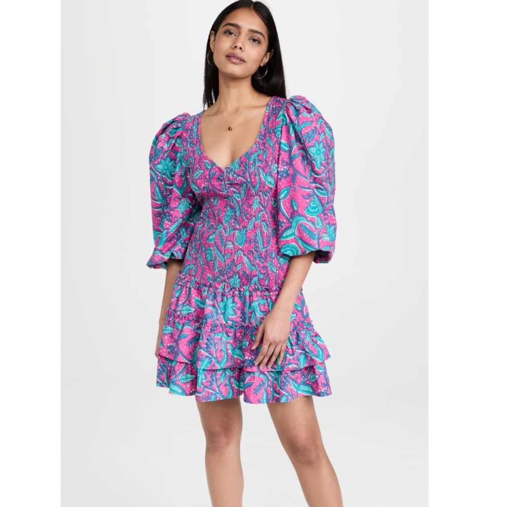NWT Love the Label Smocked Mini Dress - Lola print size Medium